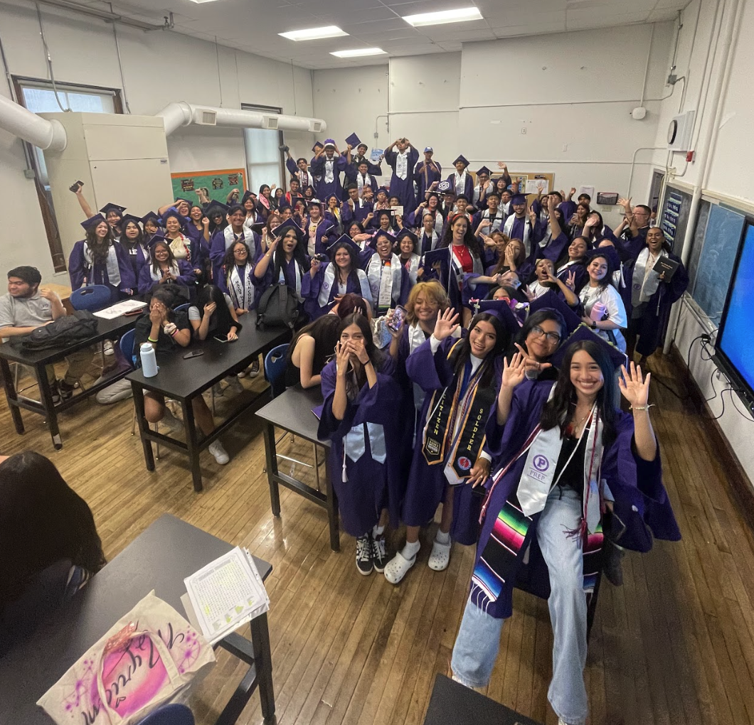 Senior Clap-Out, 2025: Students prepare in Room 301.